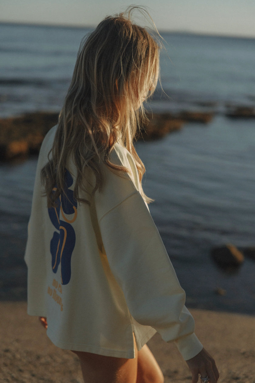 No Rain No Flowers Oversized Sweater in Butter