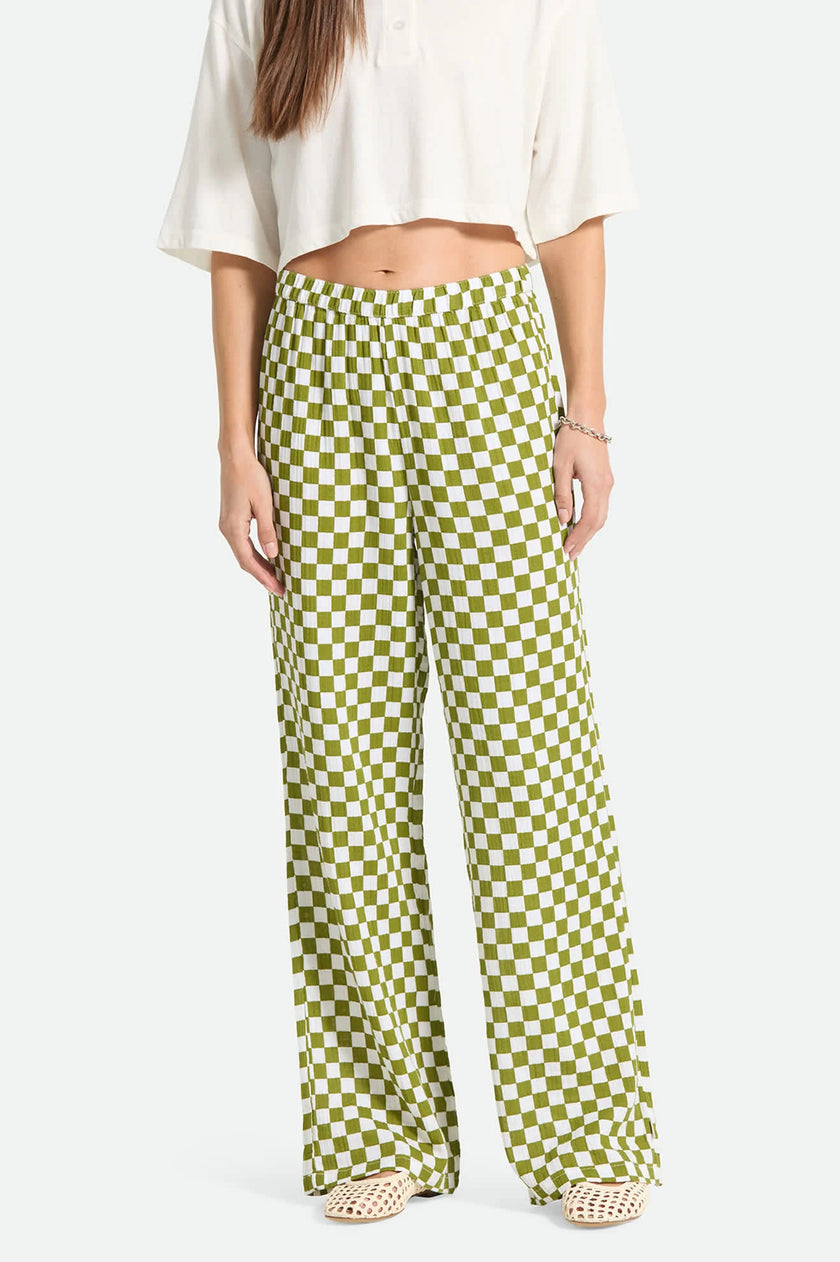 Lola lounge Pants in Green Checkerboard