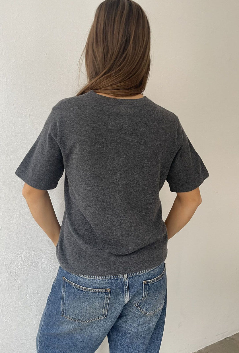Fanta T-Shirt in Dark Grey Melange