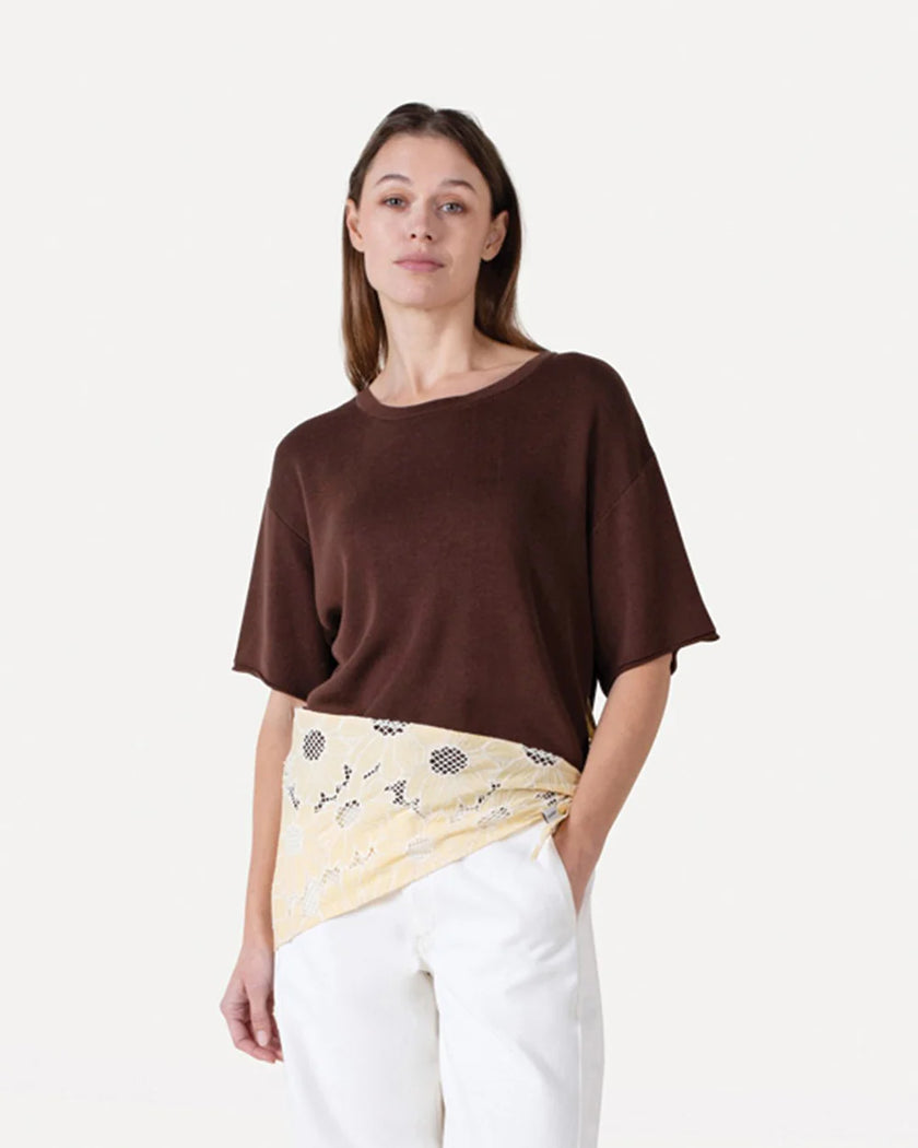 Louise Knitted Pull in Chocolate Fondant