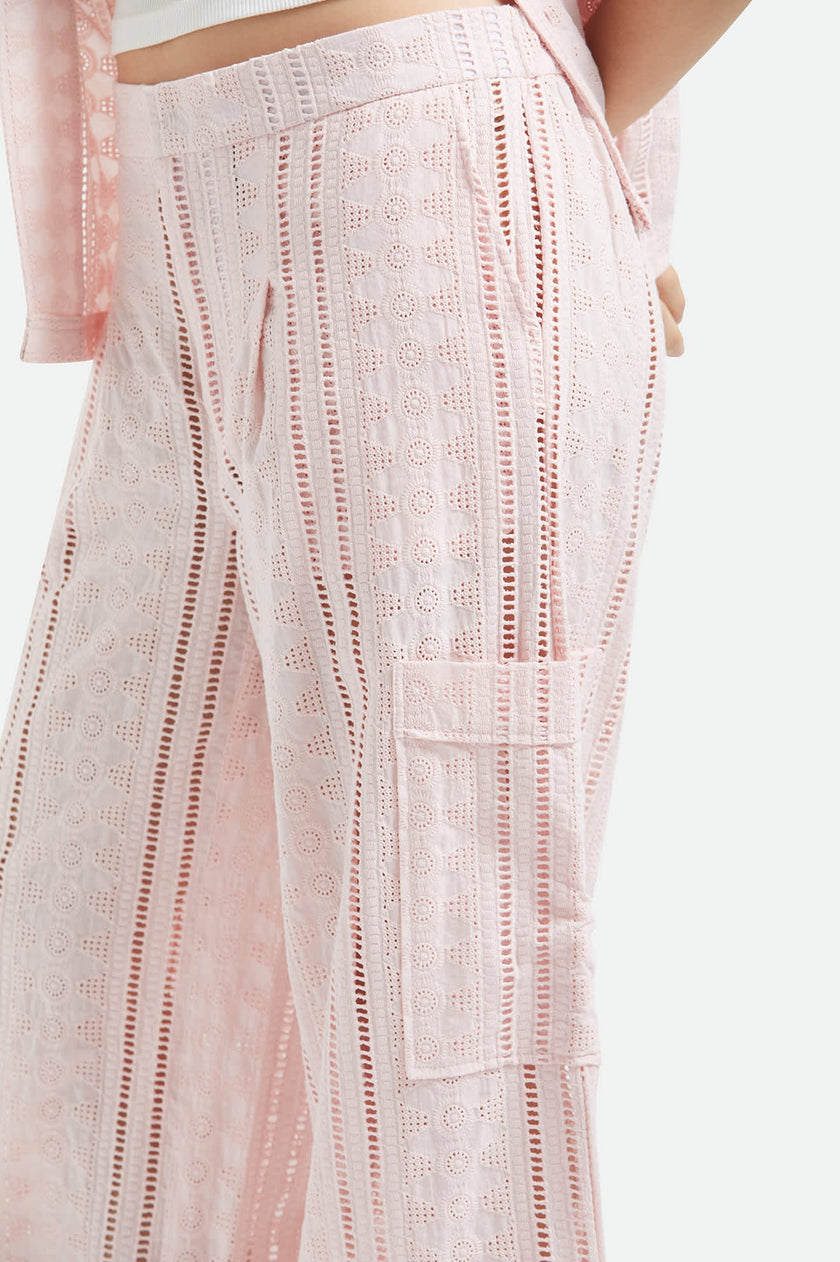 Mercer Wide Leg Trouser in Chalk Pink