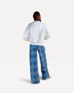 Moore Demin Wide Pants in Checked