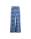 Moore Demin Wide Pants in Checked