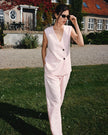 Franciska Waistcoat in Lotus Melange