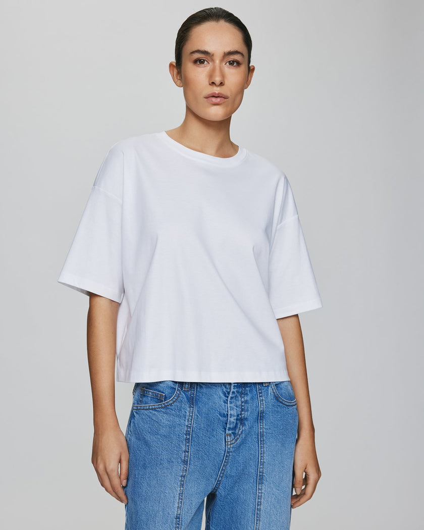 Moa Melea Tee in Bright White