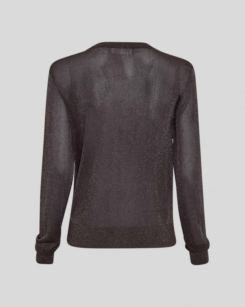 Shirley Cardigan in Molé/Silver