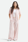 Mercer Wide Leg Trouser in Chalk Pink