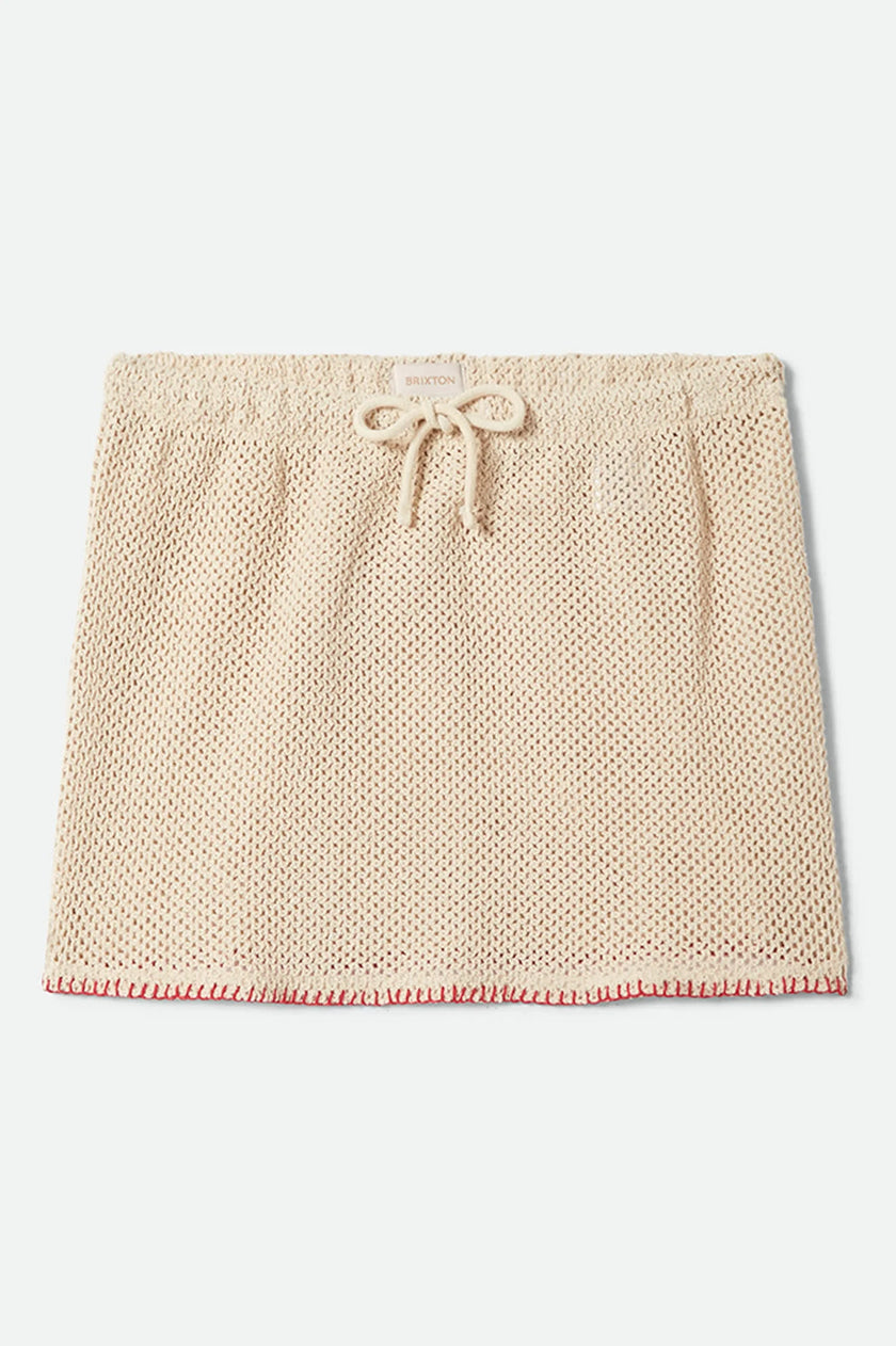 Mini Crochet Skirt in Taupe