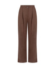 Maddy Linen Pants in Chocolate Fondant