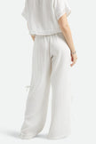 Seaside Eyelet Wide Leg Pants In Off White