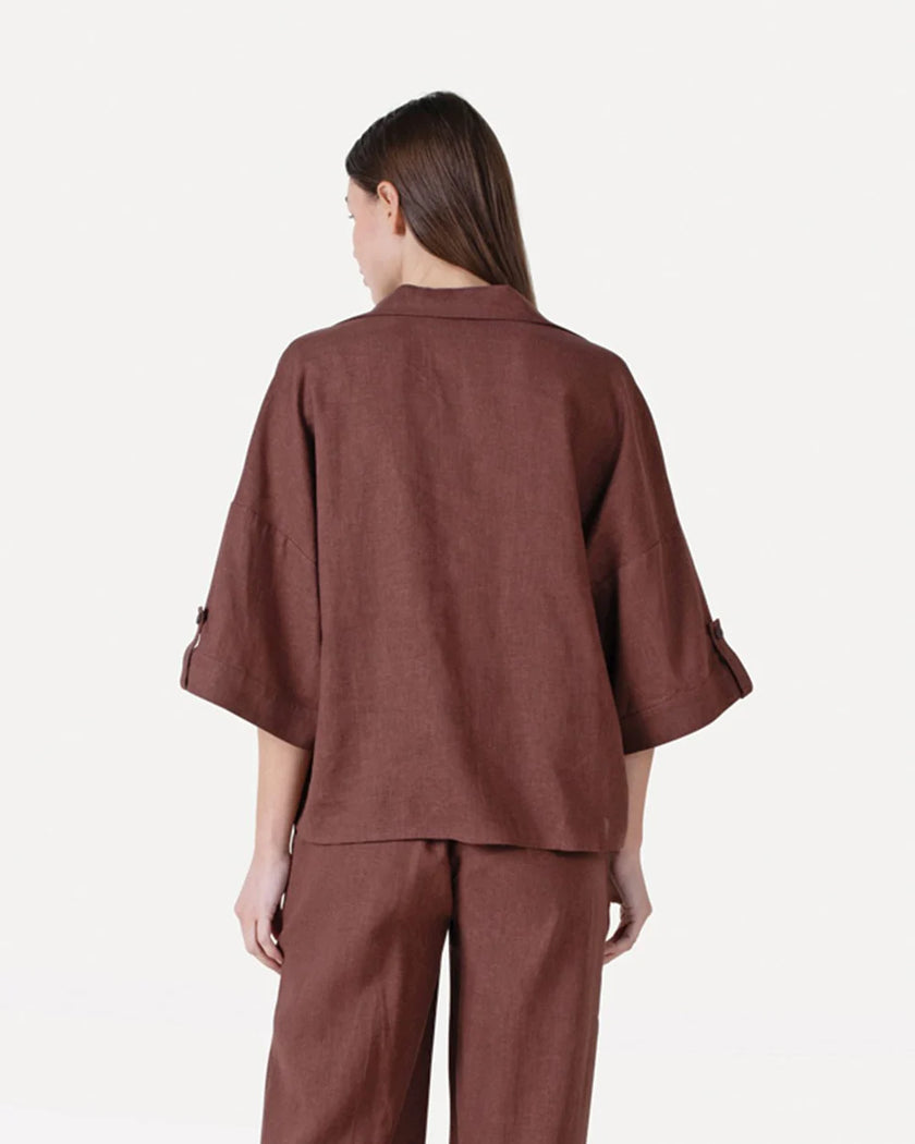 Valerie Shirt in Chocolate Fondant