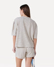 Virginia Top in Off White Black Pins