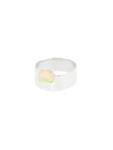 Wildfire Ring with White Opal