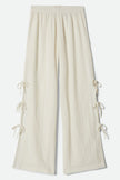 Seaside Eyelet Wide Leg Pants In Off White