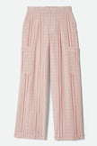 Mercer Wide Leg Trouser in Chalk Pink