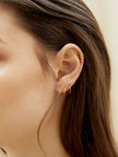 Higher level hammered earrings
