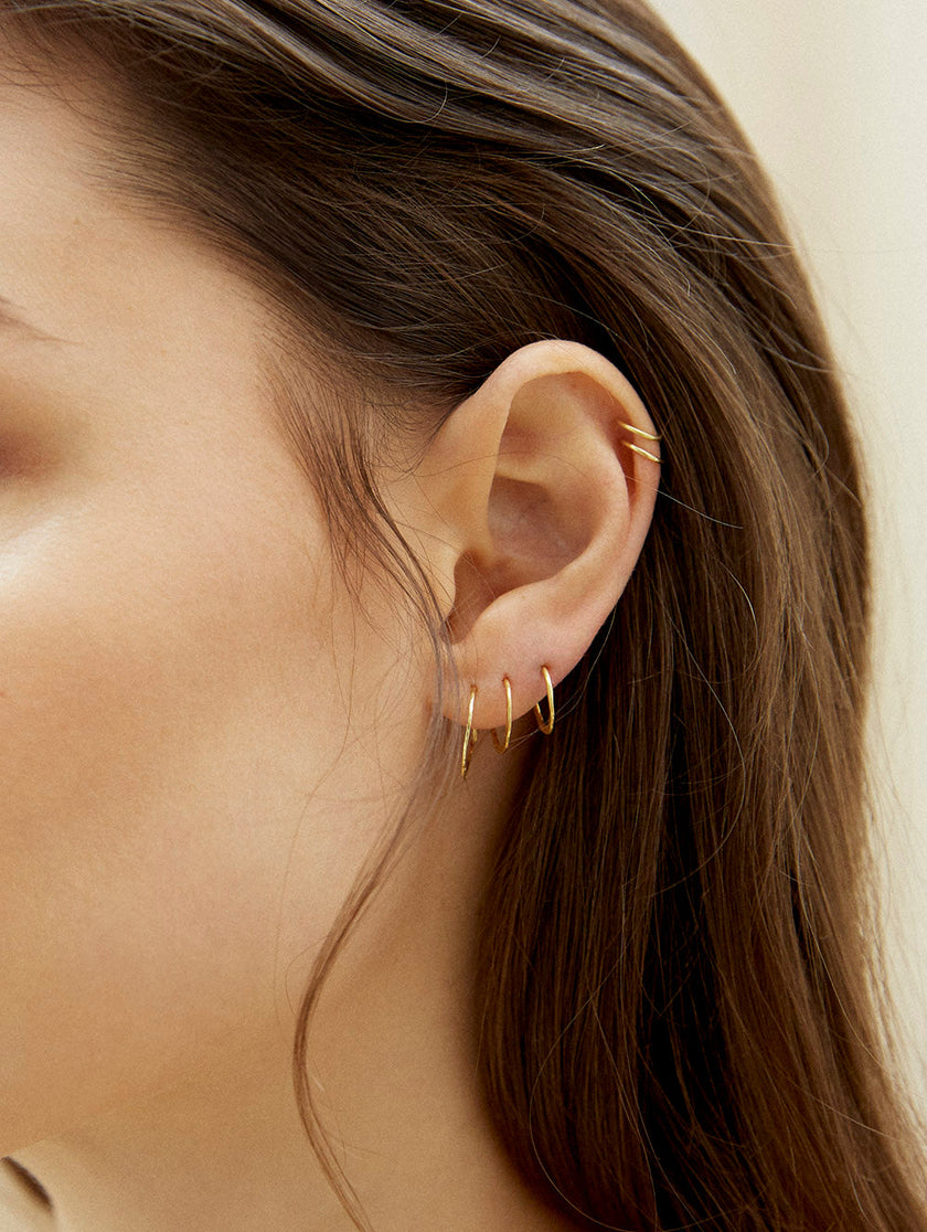 Higher level hammered earrings