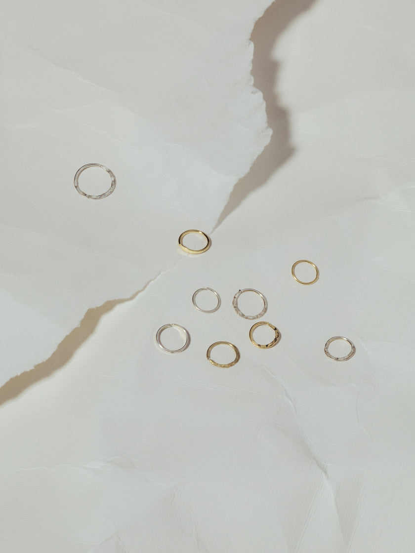 Higher level hammered earrings
