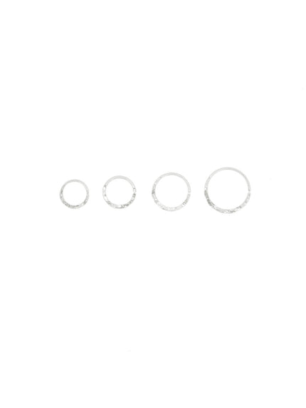 Higher level hammered earrings